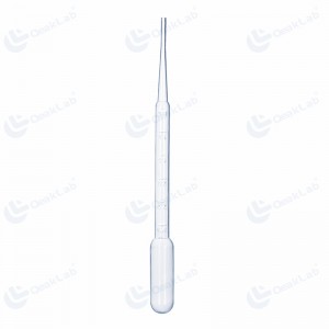 Pipeta de transferencia de 3 ml, 160 mm, escala doble