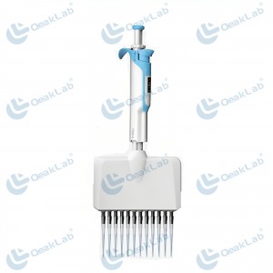 Fully Autoclavable Manual 12-Channel Adjustable Colorful Pipette
