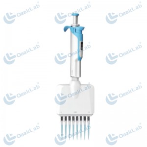 Fully Autoclavable Manual 8-Channel Adjustable Colorful Pipette