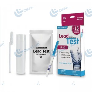 Water lead content test strips